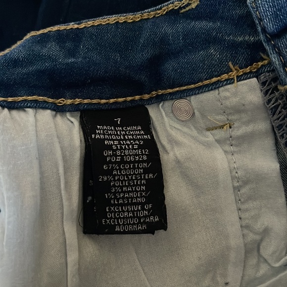 Dollhouse Denim Jean Shorts With Rainbow Glitter Trim Size 7 - Picture 3 of 3